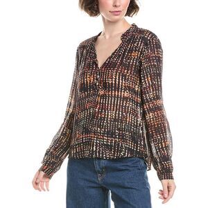 Bella Dahl Womens  Half Placket Button-Up Blouse, Black